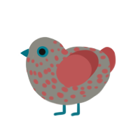 need for project, a ash and red chicken with a speckle pattern