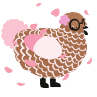 A brown and rose chicken with a lace pattern