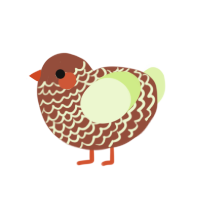 (unnamed), a russet and apple chicken with a lace pattern