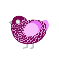 (unnamed), a wine and lavender chicken with a lace pattern