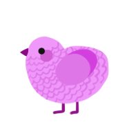 (unnamed), a lavender and orchid chicken with a lace pattern