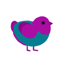 (unnamed), a sea and plum chicken with a head pattern