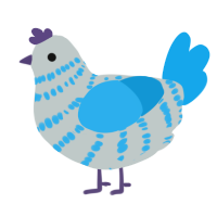 (unnamed), a silver and sky chicken with a bar pattern