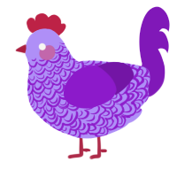(unnamed), a lilac and violet chicken with a double-lace pattern