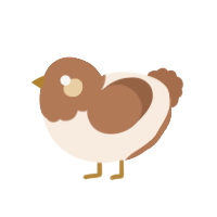 (unnamed), a cream and brown chicken with a head pattern
