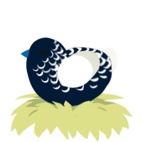Yume, a tumblr and white chicken with a half-lace pattern