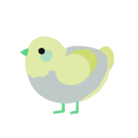 7 Up, a silver and lemon chicken with a head pattern