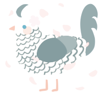 A black and brown chicken with a lace pattern