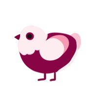 Sweet Treat, a maroon and rose chicken with a head pattern