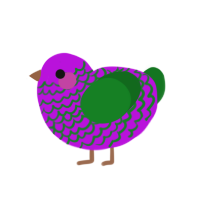(unnamed), a amethyst and leaf chicken with a lace pattern