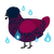 A tumblr and maroon chicken with a double-lace pattern