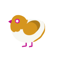 (unnamed), a white and ochre chicken with a head pattern