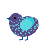UFS blue raspberry, a overcast and aqua chicken with a speckle pattern
