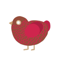 (unnamed), a russet and crimson chicken with a lace pattern