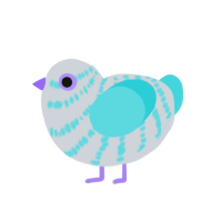 (unnamed), a mist and aqua chicken with a bar pattern