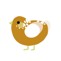 (unnamed), a ochre and cream chicken with a neck-speckle pattern