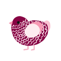raspberry chocolate, a maroon and rose chicken with a lace pattern
