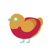 (unnamed), a crimson and orange chicken with a head pattern
