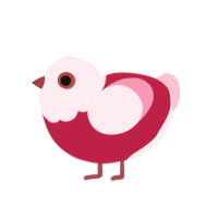 eyeball joe, a crimson and rose chicken with a head pattern