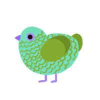 (unnamed), a mint and chartreuse chicken with a lace pattern