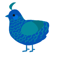 A ultramarine and sea chicken with a lace pattern