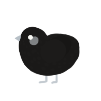 X, a sable chicken with a speckle pattern