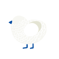 (unnamed), a white chicken with a lace pattern