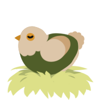 (unnamed), a olive and beige chicken with a head pattern