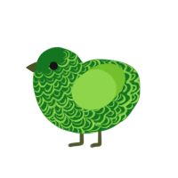 Green Dragon, a leaf and grass chicken with a double-lace pattern