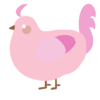 Blush, a rose and pink chicken