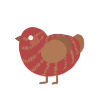 Canjerana, a red and brown chicken with a bar pattern