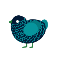 ddn maybe, a tumblr and teal chicken with a lace pattern