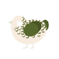 (unnamed), a cream and olive chicken with a half-lace pattern