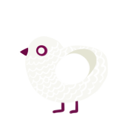 ww wine zz, a white chicken with a lace pattern