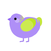 (unnamed), a lilac and lime chicken with a neck-band pattern