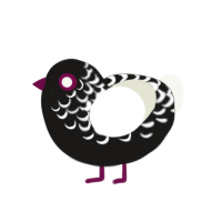 (unnamed), a sable and white chicken with a half-lace pattern