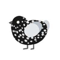 (unnamed), a sable and mist chicken with a speckle pattern