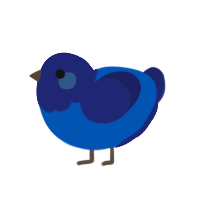 (unnamed), a ultramarine and navy chicken with a head pattern