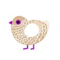 latte, a beige and cream chicken with a lace pattern