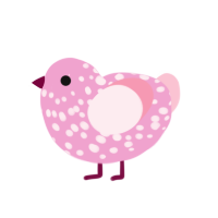 (unnamed), a pink and rose chicken with a speckle pattern