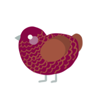 ufs red, a maroon and russet chicken with a lace pattern