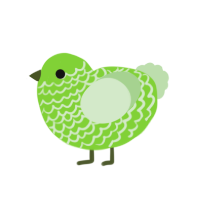 (unnamed), a grass and gluppy chicken with a lace pattern