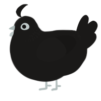 A sable chicken with a neck-band pattern