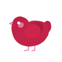 (unnamed), a crimson chicken with a lace pattern