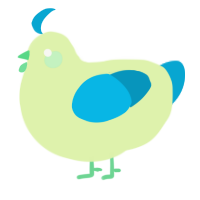 A apple and cerulean chicken