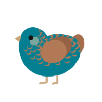 Uncharted, a sea and brown chicken with a half-lace pattern