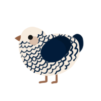 A cream and tumblr chicken with a lace pattern