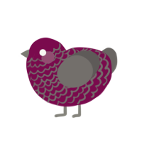 (unnamed), a wine and grey chicken with a lace pattern