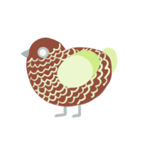 Gingerbread, a russet and apple chicken with a lace pattern