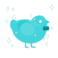 HELLO MY DEAR, a aqua chicken with a neck-speckle pattern